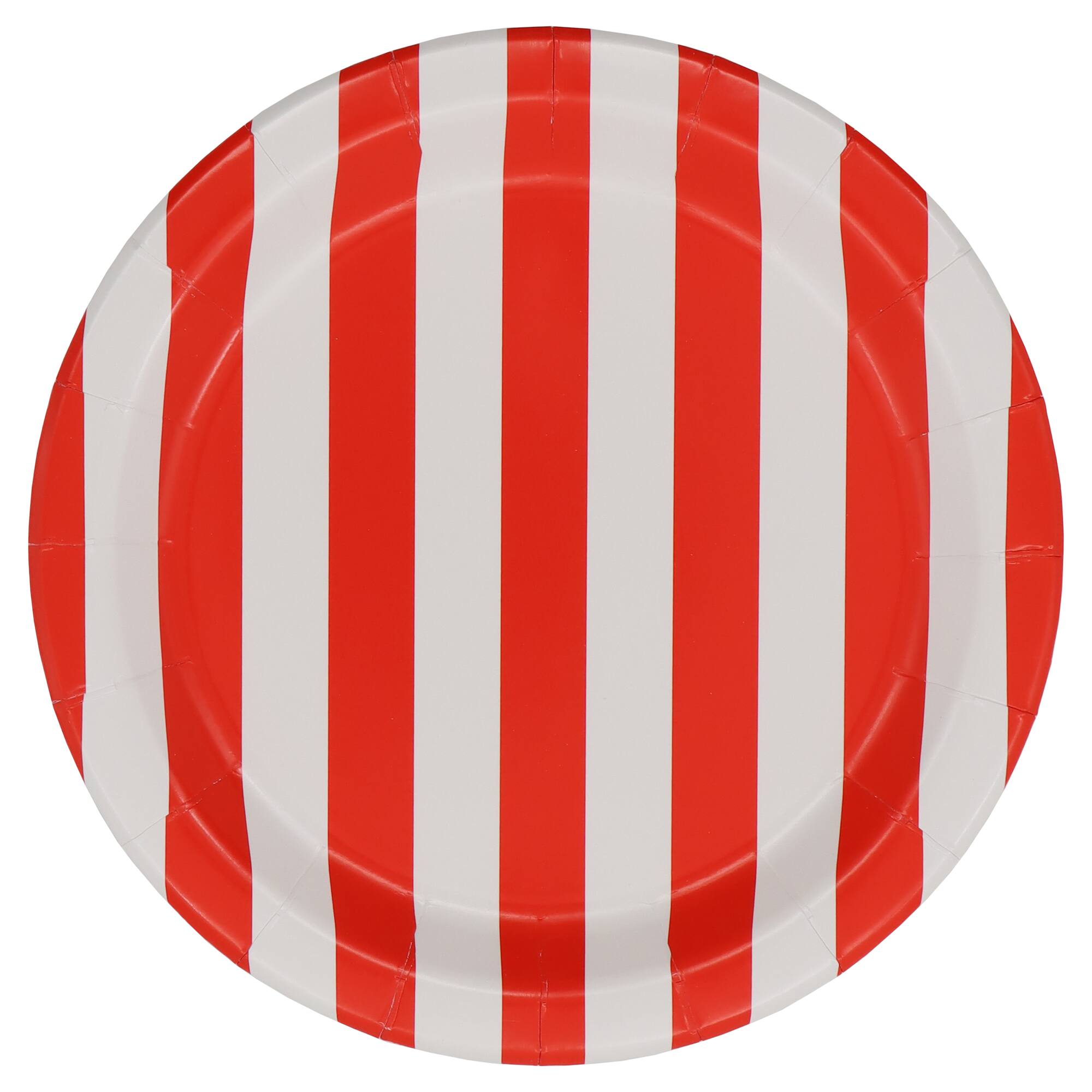 7" Red & White Stripes Snack Plates, 10ct. by Celebrate It™